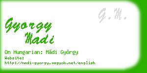 gyorgy madi business card